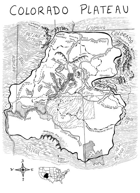 Colorado Plateau Map on Behance