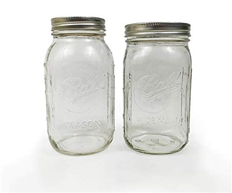 ONE Ball Mason Jar-32 oz. WIDE Mouth plus ONE Ball Mason Jar-32 oz ...