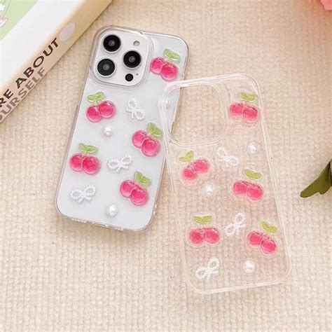 Cute Fruit 3D Cherry Phone Case for iPhone 14 12 11 13 Pro Max - Etsy