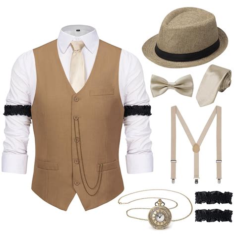 YESSA 1920s Mens Costume,Roaring 20s Costumes for Men,Great Gatsby ...