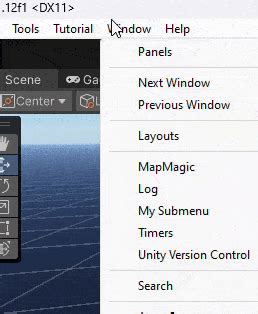 Unity Menu 的图像结果