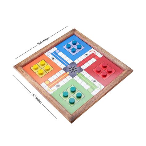 Buy Handmade Wooden 2 In 1 Magnetic Ludo Snakes And Ladders Set Online ...