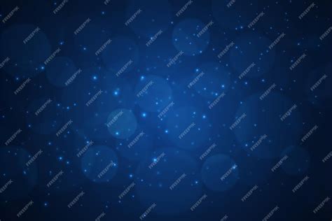 Blurred bokeh light on dark blue background | Premium Vector