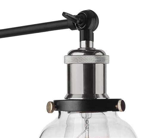 Edison Industrial Glass Bell Wall Lamp, Nickel Vintage Industrial Loft ...