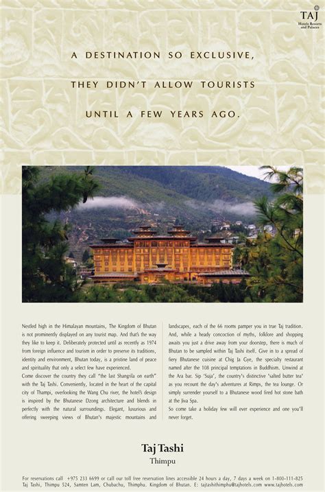 Advertising portfolio for Taj Luxury Hotels & Resorts