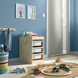 TROFAST storage combination with boxes, light white stained pine/white ...