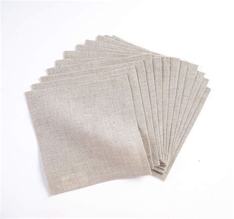 Amazon.com | 80 Pieces Linen Cocktail Napkins Bulk 6 x 6 Inch Cloth ...
