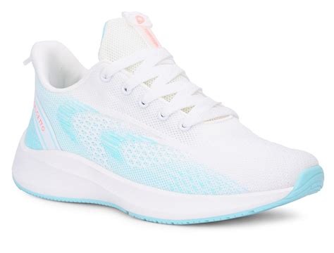 Buy Calcetto Women's CLT-9823 White Sea Green Sports Shoes ...