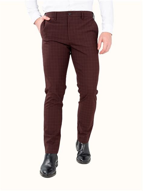 Sangira Brown Checks Formal Trouser For Men