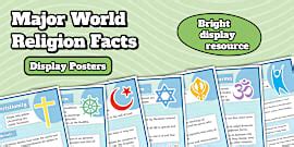 Major World Religions Display Posters