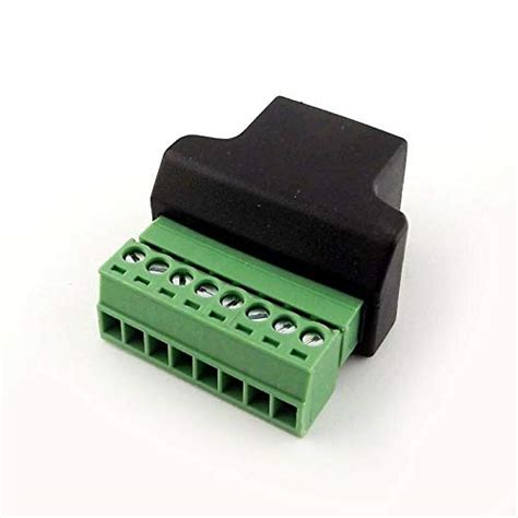 RJ45 Female to Screw Terminal 8 Pin Connector Ethernet Cable Adapter ...