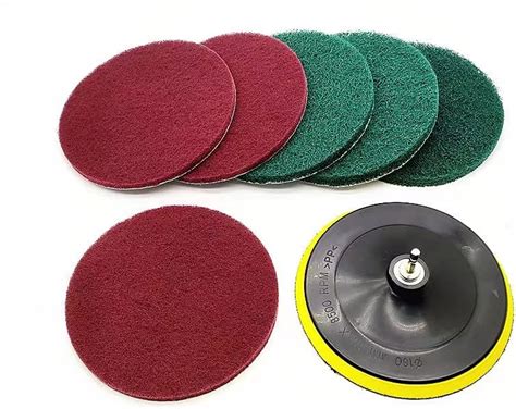 Super Large Size 7 Inch Drill Powered Brush Tile Scrubber Scouring Pads ...