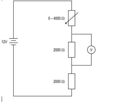 The circuit below consists of a variable resistor connected in series ...