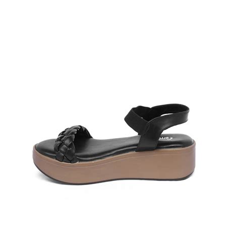 Carrie Brand Womens Casual Wedges Casual Backstrap Sandal S6063 (Black ...
