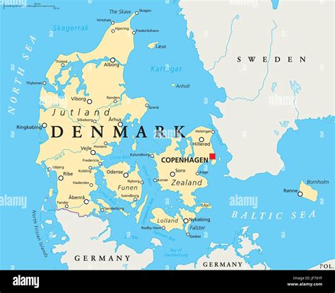 europe, denmark, copenhagen, zealand, baltic, map, atlas, map of the ...