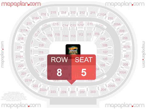Wells Fargo Center seat & row numbers detailed seating chart ...