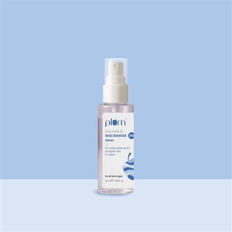 Plum Rice Water & 3% Niacinamide Toner | 20ml | Mini – Plum