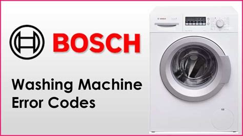 Image result for Bosch Washing Machine Error Codes