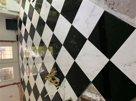 Checkerboard Floor: Classic Bianco & Nero Marquina - Marble Trend ...