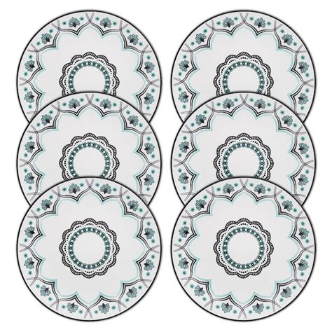 Manhattan Comfort Set of 12 Modern Porcelain Dinner Plates, 11.22 ...