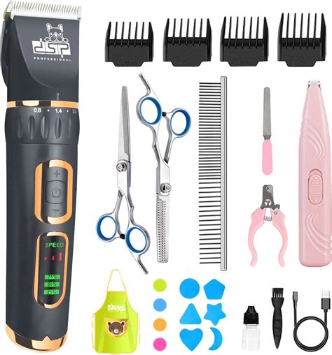 DSP Dog Clippers for Grooming Dog Grooming Clippers 3-Speed Low Noise ...