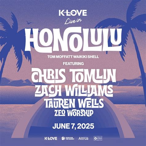 KLove Live with Chris Tomlin, Tom Moffatt Waikiki Shell, Honolulu, 8 ...