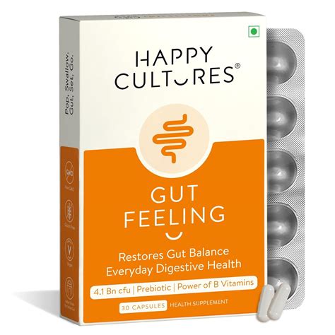 VELBIOM Happy Cultures Gut Feeling Digestion Supplement| Unique Blend ...