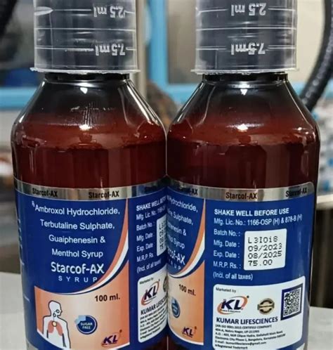 Allopathic Cough Syrup - STARCOF-AX ambroxol & terbutaline Cough Syp ...