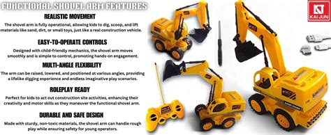 KAIJUN Remote-Controlled JBC Digger Toy with Movable Digging Shovel for ...