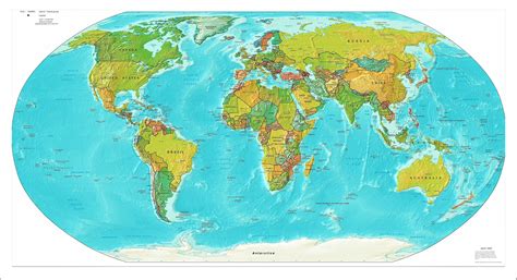 Mapamundi Fisico Mudo Para Imprimir