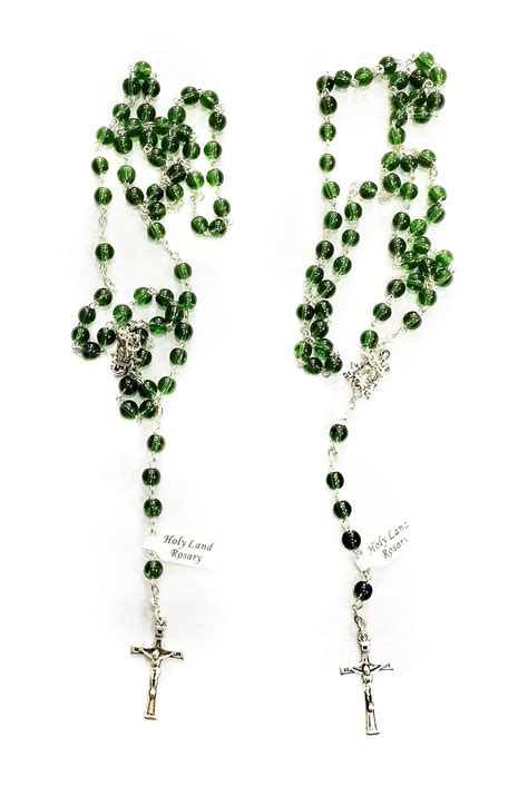 Sianna Collections Silver Plated Catholic Religious Saint Praying Green ...