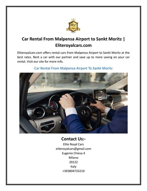 PPT - Car Rental From Malpensa Airport to Sankt Moritz Eliteroyalcars ...