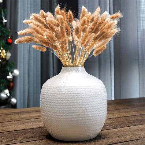 Buy BEHOMA Metal Hammered Bud Shape Vase For Home Decor Decoratives For ...