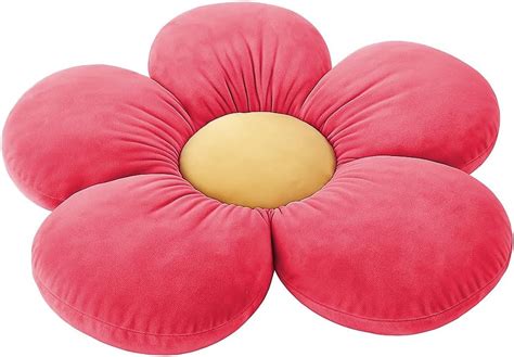 Buy AVSHUB Polyester Daisy Flower-Shaped Throw Pillow, 120 TC Cushion ...
