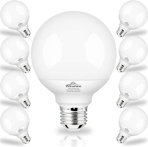 winshine 8 Pack Globe Bathroom Light Bulbs 4000K Natural Daylight, 5W ...