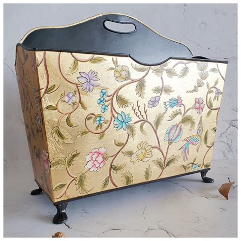 Buy HAND PAINTED - MAGAZINE RACK - GOLDEN LEAF Online at Rs. 6,300.00 ...