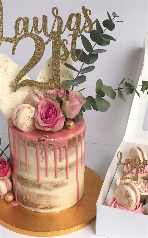 pink birthday cake, 21st birthday cakes - Antonia