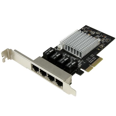 Amazon.com: StarTech.com 4 Port PCIe Network Card - RJ45 Port - Intel ...