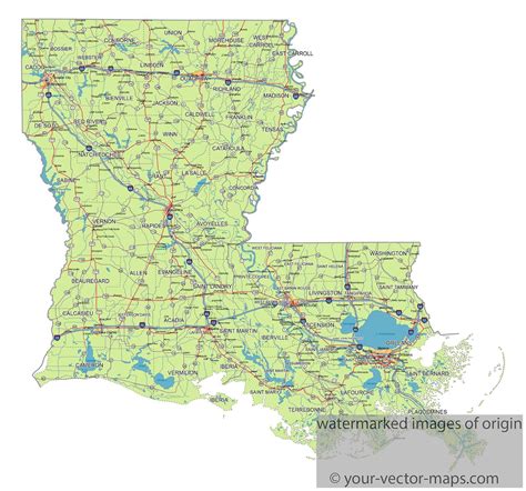 Louisiana State Route Network Map