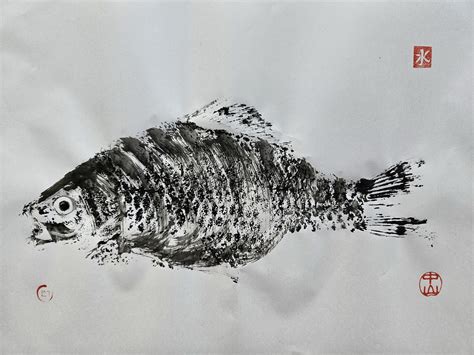 Gyotaku - printing fish - Lucian Muntean