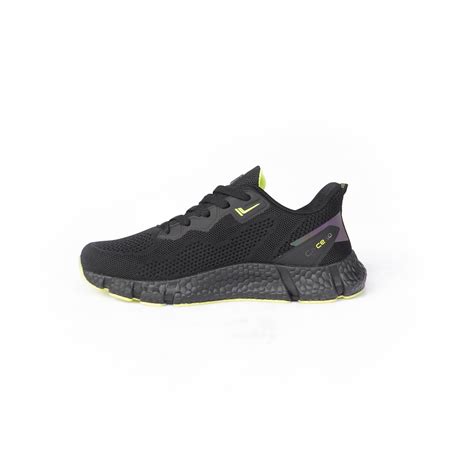 Calcetto Brand Men's Laced Running Sport Shoes CLT-956 (F.Black ...