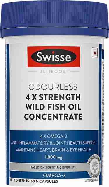 Swisse 4X Strength Fish Oil-1800MG Omega 3 for Joint, Heart, Brain ...