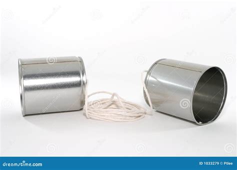 Two Cans and a String Telephones Stock Image - Image of cell, connect ...
