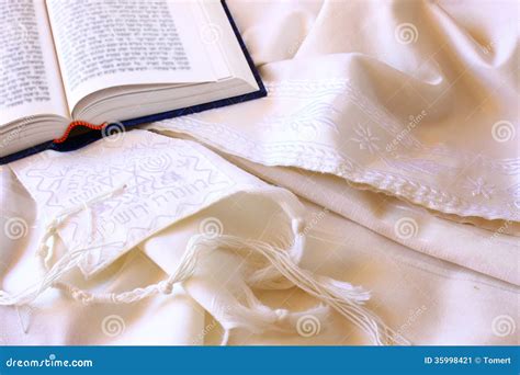 Prayer Shawl - Tallit, Jewish Religious Symbol Stock Image - Image of ...