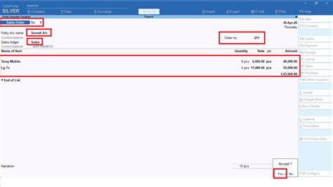 Purchase Order Sales Order Processing in tally Prime | Order processing ...