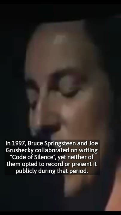 Image result for Springsteen Code of Silence