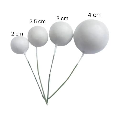 White Faux Ball Cake Topper – 20 Piece Cake Decor Balls