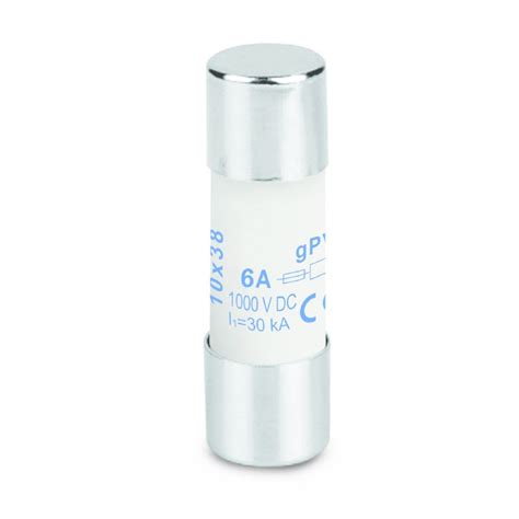 Cylindrical fuse cartridge | FUSE 10X38 6A 1000 VDC GPV | 2783210000