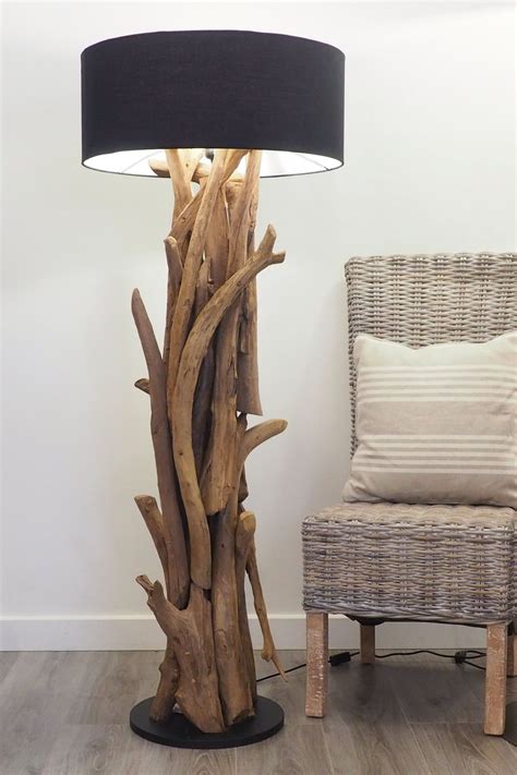 Ace:Twists of rustic teak roots form this floor lamp, giving a home ...