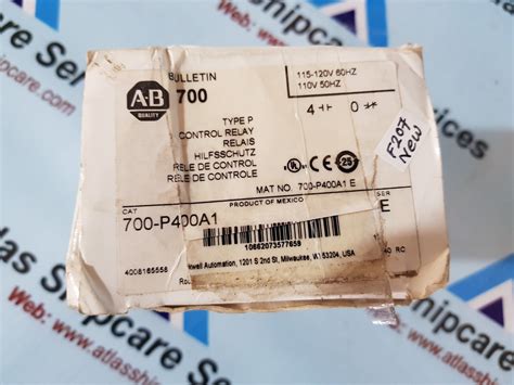 Allen-Bradley Bulletin 700-P400A1 Direct Drive Relay – Atlas Shipcare ...